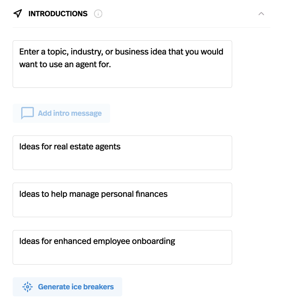 Pickaxe ice breakers configuration for client onboarding agent